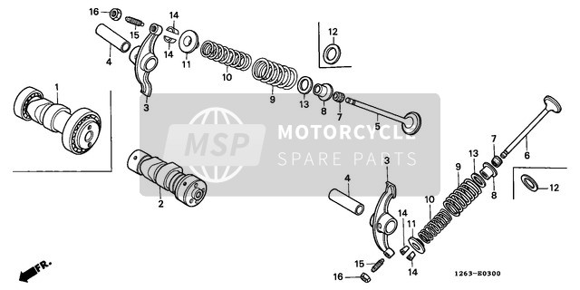 Honda ST70 1989 Árbol de levas/Válvula para un 1989 Honda ST70